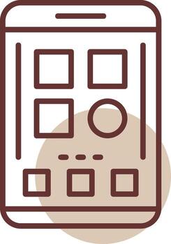 Categories Mobile Interface Line Circle Icon vector