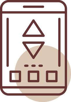 Sort Mobile Interface Line Circle Icon vector