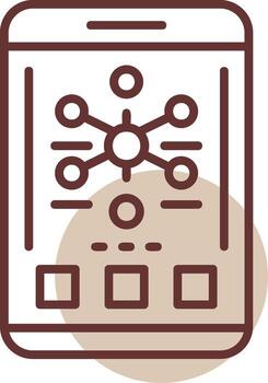 Graph Mobile Interface Line Circle Icon vector