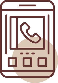 Contacts Mobile Interface Line Circle Icon Design vector