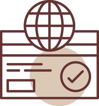 Payment Gateway Line Circle Icon vector