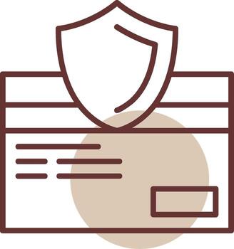 seguro revisa línea circulo icono vector