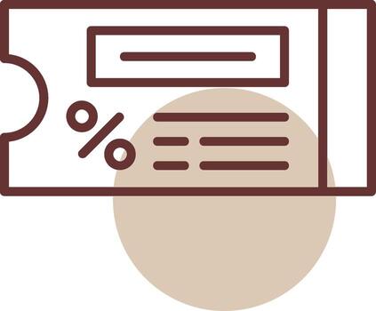 cupón código línea circulo icono vector