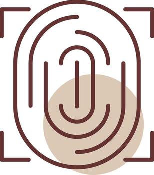 Biometric authentication Line Circle Icon Design vector