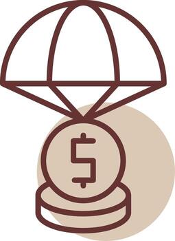 Bailout Line Circle Icon Design vector