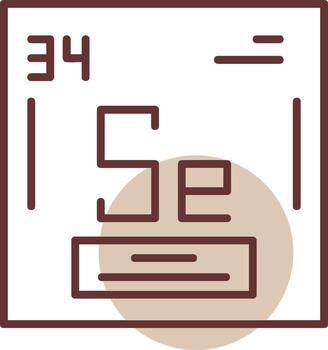 Selenium Chemical Line Circle Icon vector