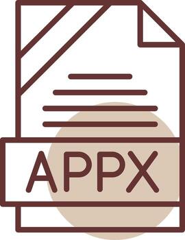 APPX Format Line Circle Icon vector