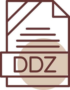 DDZ Format Line Circle Icon vector