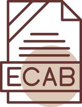 ECAB Format Line Circle Icon vector