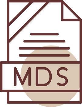 MDS Format Line Circle Icon vector