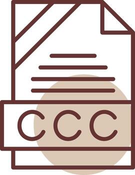 CCC Format Line Circle Icon vector