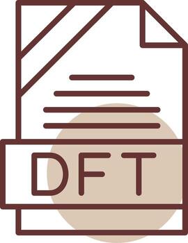 DFT Format Line Circle Icon vector