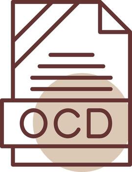 OCD Format Line Circle Icon vector