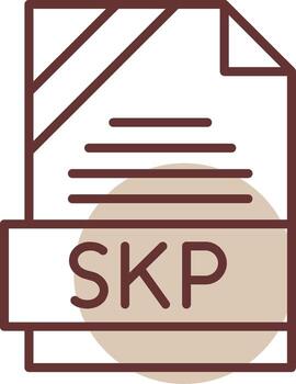 SKP Format Line Circle Icon vector