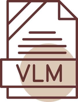 vlm formato línea circulo icono vector