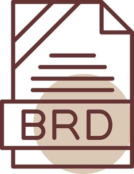 BRD Format Line Circle Icon vector