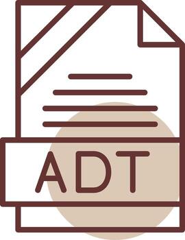 ADT Format Line Circle Icon vector