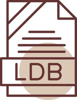 ldb formato línea circulo icono vector