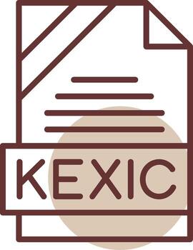 kéxico formato línea circulo icono vector
