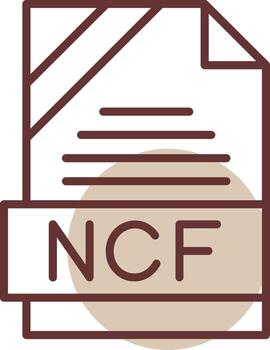 ncf formato línea circulo icono vector