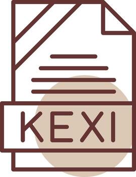 kexi formato línea circulo icono vector