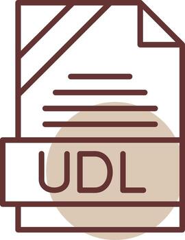 udl formato línea circulo icono vector