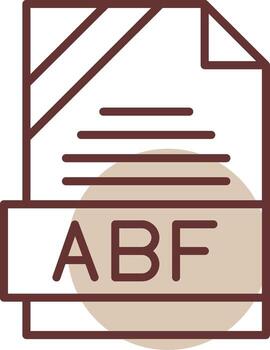 ABF Format Line Circle Icon vector