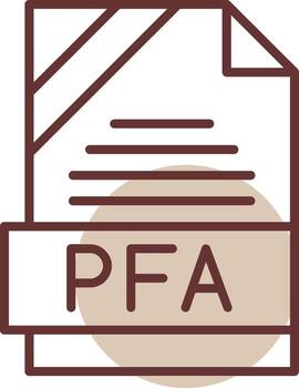 PFA Format Line Circle Icon vector