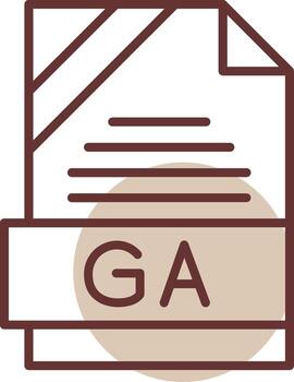 Georgia formato línea circulo icono vector