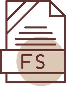 FS Format Line Circle Icon vector