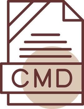 CMD Format Line Circle Icon vector