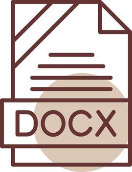 DOCX Format Line Circle Icon vector