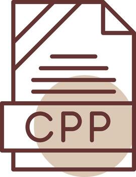 cpp formato línea circulo icono vector