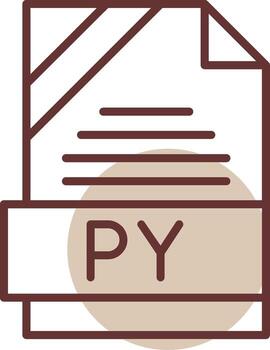 py formato línea circulo icono vector