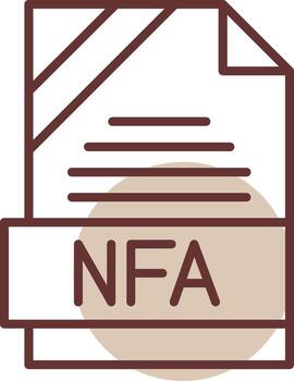 NFA Format Line Circle Icon vector