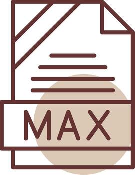 MAX Format Line Circle Icon vector