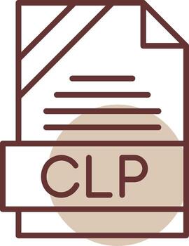 clp formato línea circulo icono vector