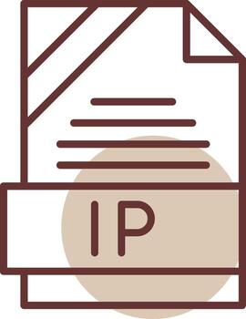 IP Format Line Circle Icon vector