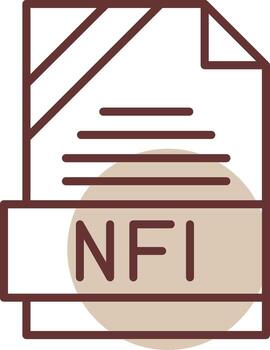 NFI Format Line Circle Icon vector