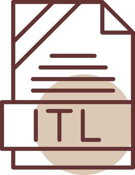 ITL Format Line Circle Icon vector