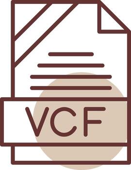 VCF Format Line Circle Icon vector