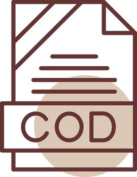 COD Format Line Circle Icon vector