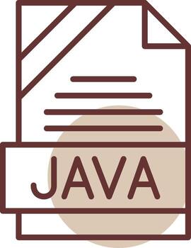 Java formato línea circulo icono vector