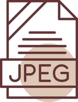 JPEG Format Line Circle Icon vector
