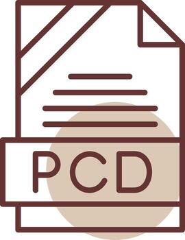 PCD Format Line Circle Icon vector