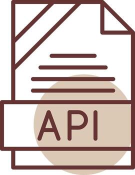 API Format Line Circle Icon vector