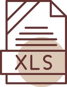 xls formato línea circulo icono vector