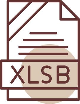 xlsb formato línea circulo icono vector