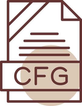 cfg formato línea circulo icono vector