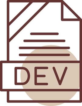 DEV Format Line Circle Icon vector